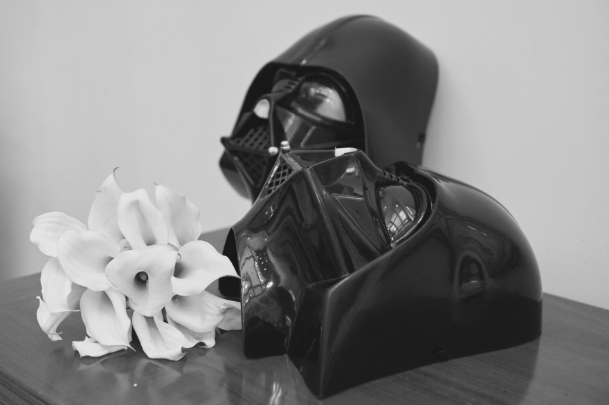 Darth Vader wedding day masks